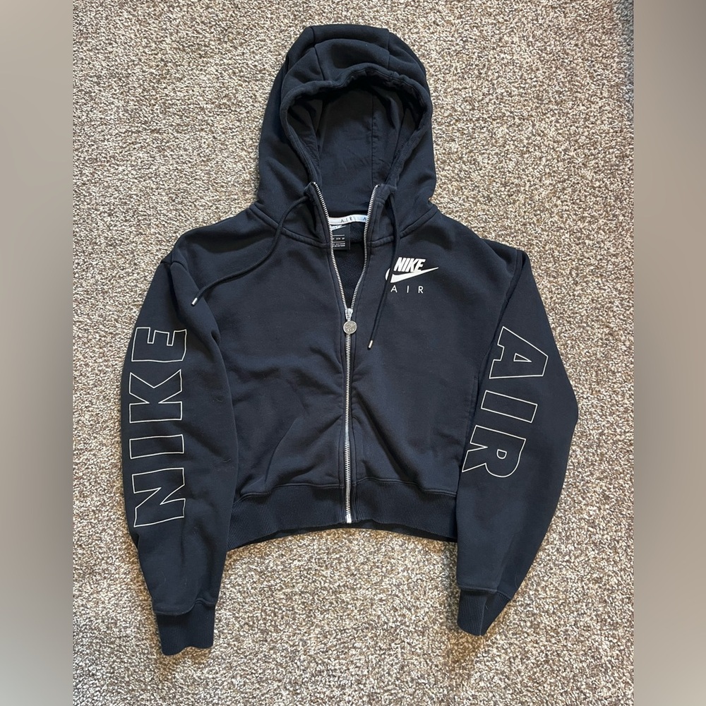Nike Air Cropped Black Zip-Up Hoodie Women’s XS